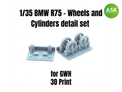 Art Scale - 1/35 BMW R75 - Wheels and Cylinders detail set recommended for GWH