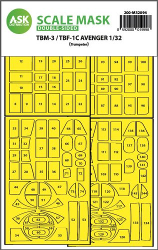 Art Scale - 1/32 TBM-3/TBF-1C double-sided express fit mask for Trumpeter