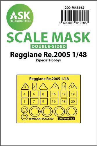 Art Scale - 1/48 Reggiane Re.2005  double-sided fit express mask for Special Hobby