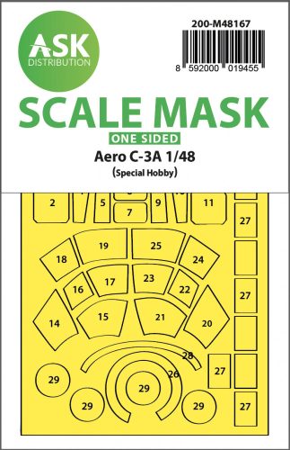 Art Scale - 1/48 Aero C-3A one-sided express fit  mask for Special Hobby