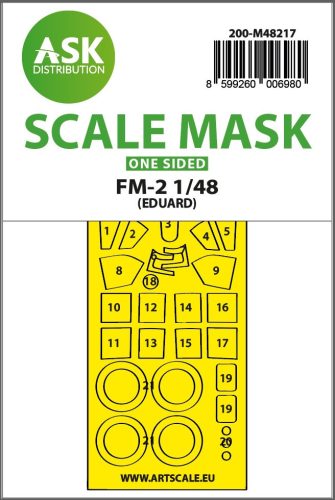 Art Scale - 1/48 FM-2 one-sided express fit mask for Eduard