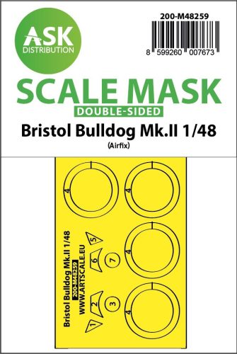 Art Scale - 1/48 Bristol Bulldog Mk.II double-sided express fit  mask for Airfix