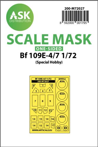 Art Scale - 1/72 Bf 109E-4/7 one-sided painting mask for Special Hobby