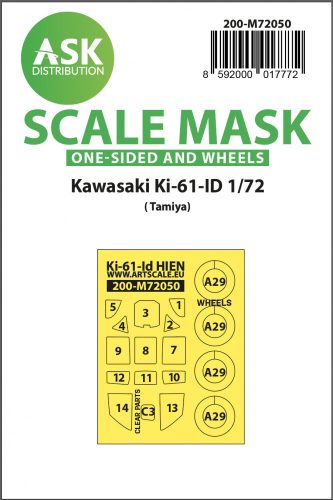 Art Scale - 1/72 Kawasaki Ki-61-ID one-sided express mask for Tamiya