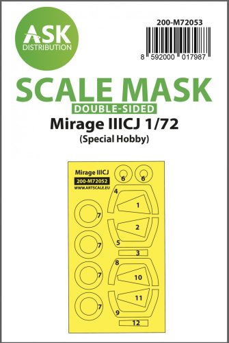 Art Scale - 1/72 Mirage IIICJ double-sided painting express mask for Special Hobby