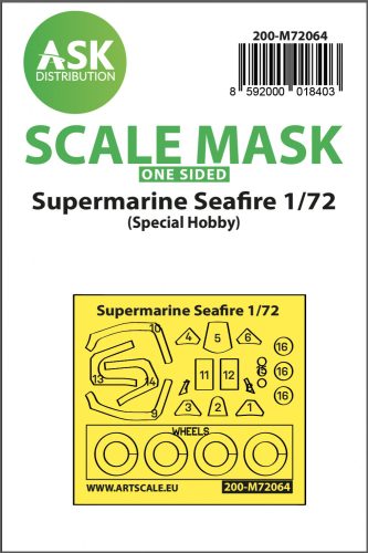 Art Scale - 1/72 Spitfire Mk.21, Mk.22, Mk.24 / Seafire Mk.45, MK.46, Mk.47 one-sided mask for Special Hobby