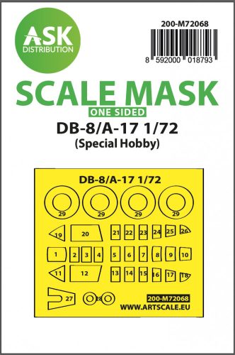 Art Scale - 1/72 DB-8/A-17 one-sided express mask for Special Hobby