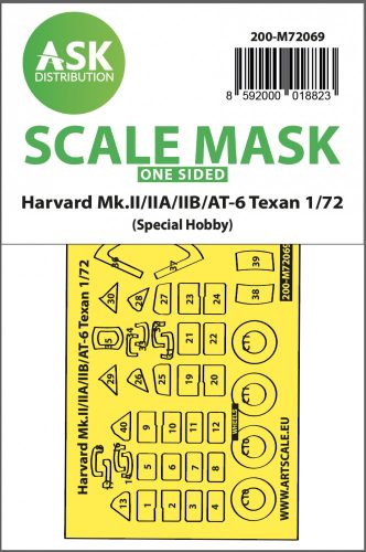 Art Scale - 1/72 Harvard Mk.II/IIA/IIB/AT-6 Texan one-sided express fit mask for Special Hobby