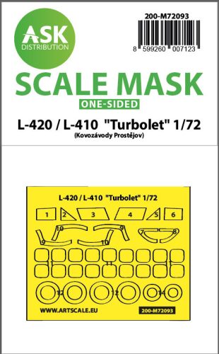 Art Scale - 1/72 L-410 / L-420 Turbolet one-sided express fit mask for KP Models