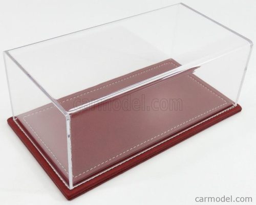 Atlantic - Vetrina Display Box Maranello Base In Pelle - Leather Base Bordeaux - Lungh.Lenght Cm 23 X Largh.Width Cm 12 X Alt.Height Cm 8.5 (Altezza Interna 7.7 Cm ) Plastic Display