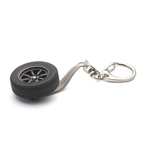 Autoart - 1:18 Keychain Wheel 8-Spokes (Black) In 1:18 Scale