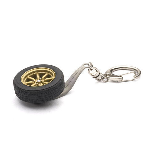 Autoart - 1:18 Keychain Wheel 8-Spokes (Gold Color) In 1:18 Scale