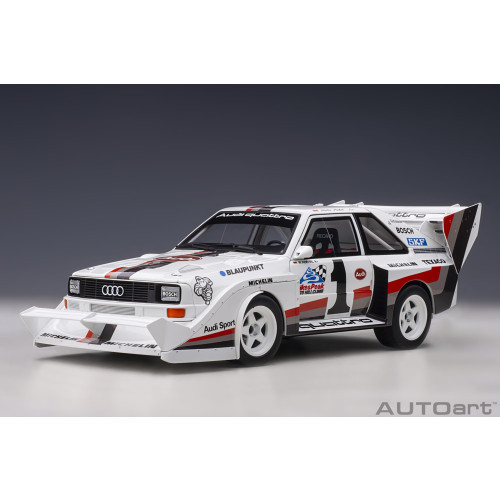 Autoart - 1:18 Audi Sport Quattro S1 Pikes Peak 1987 Rohrl #1 (Winner) (Composite Model/Full Openings)