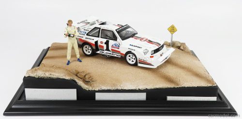 Autoart - Audi Quattro Sport S1 N 1 Winner Rally Pikes Peak Hill Climb 1987 W.Rohrl - With Figure Yellow White Red