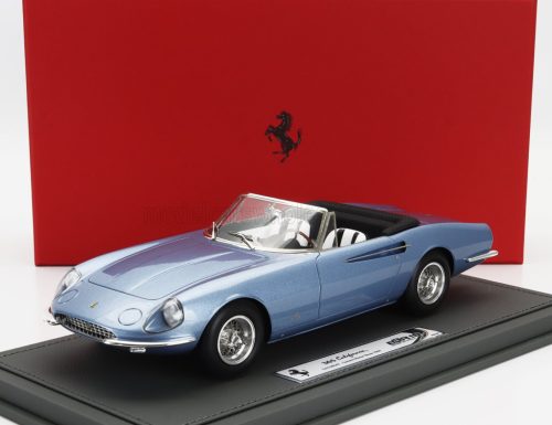 Bbr-Models - FERRARI 365 CALIFORNIA s/n08347 SPIDER CABRIOLET GENEVE MOTORSHOW 1966- CON VETRINA - WITH SHOWCASE LIGHT BLUE MET