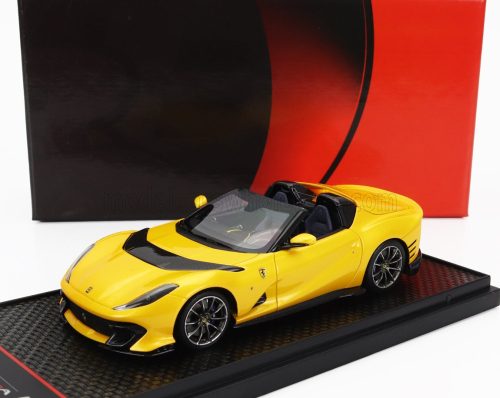 Bbr-Models - FERRARI 812 COMPETIZIONE A SPIDER 2022 - SILVER WHEELS GIALLO TRISTRATO - YELLOW MET