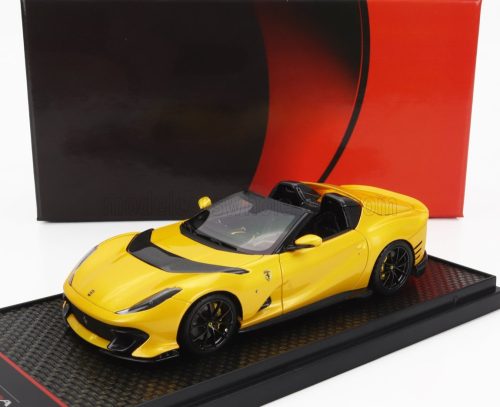 Bbr-Models - FERRARI 812 COMPETIZIONE A SPIDER 2022 - BLACK WHEELS GIALLO TRISTRATO - YELLOW MET