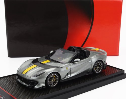 Bbr-Models - FERRARI 812 COMPETIZIONE A SPIDER 2022 GRIGIO COBURN - GREY MET YELLOW