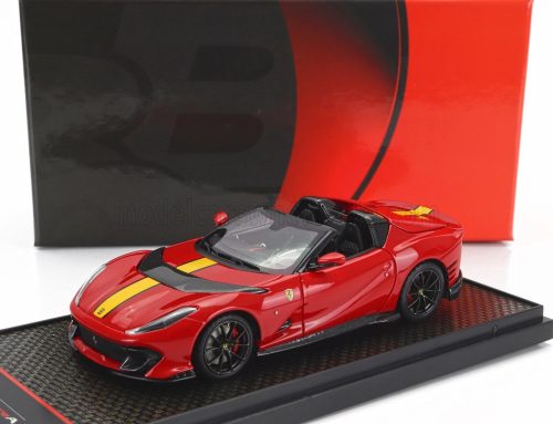 Bbr-Models - FERRARI 812 COMPETIZIONE A SPIDER 2022 - BLACK WHEELS ROSSO CORSA 322 - RED YELLOW