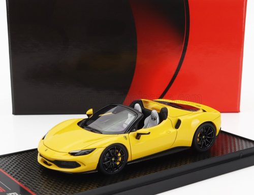 Bbr-Models - FERRARI 296 GTS SPIDER 2022 - BLACK WHEELS GIALLO MODENA - YELLOW