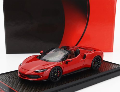 Bbr-Models - FERRARI 296 GTS SPIDER 2022 - BLACK WHEELS ROSSO CORSA 322 - RED