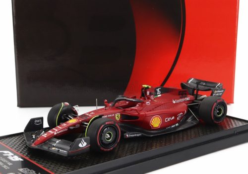 Bbr-Models - FERRARI F1-75 TEAM SCUDERIA FERRARI N 55 2nd BAHRAIN GP 2022 CARLOS SAINZ RED