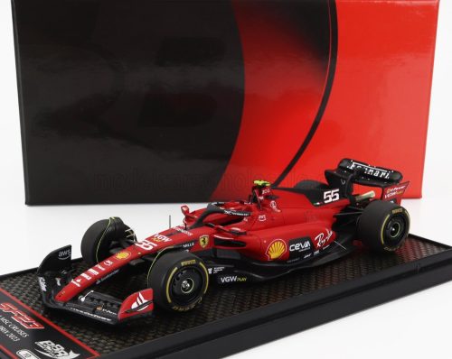 Bbr-Models - FERRARI F1  SF-23 TEAM SCUDERIA FERRARI N 55 BELGIUM GP 2023 CARLOS SAINZ RED BLACK