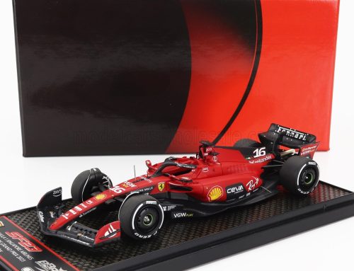 Bbr-Models - FERRARI F1  SF-23 TEAM SCUDERIA FERRARI N 16 4th SINGAPORE GP 2023 CHARLES LECLERC RED BLACK