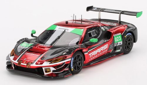 Bbr-Models - FERRARI 296 GT3 3.0L TWIN TURBO V6 TEAM TRIARSI COMPETIZIONE N 023 24h DAYTONA 2023 ANDREA BERTOLINI - ALESSIO ROVERA - CHARLIE SCARDINA - ONOFRIO TRIARSI RED MET BLACK