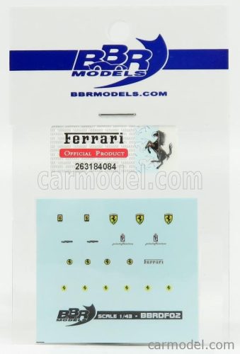 Bbr-Models - Ferrari Decals - High Quality - With Threads Of Real Chrome