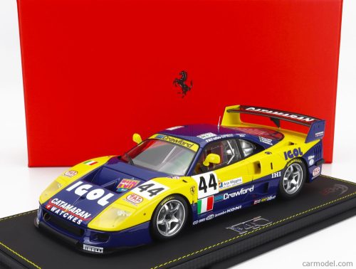 Bbr-Models - Ferrari F40 Gte 3.5L Turbo V8 Team Ennea Srl Igol N 44 24H Le Mans 1996 L.Della Noce - A.Olofsson - C.Rosenblad Yellow Blue