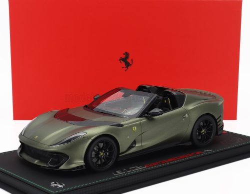 Bbr-Models - FERRARI 812 COMPETIZIONE A SPIDER 2022 - CON VETRINA - WITH SHOWCASE VERED MANZONI - MATT GREEN BLACK