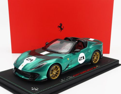 Bbr-Models - FERRARI 812 COMPETIZIONE A N 21 SPIDER 2022 - CON VETRINA - WITH SHOWCASE GREEN JEWEL MET WHITE