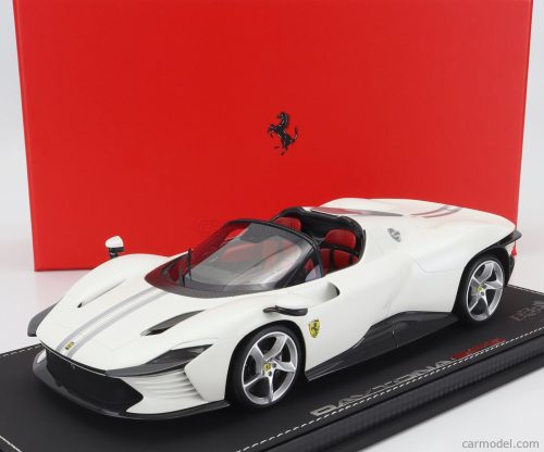 Bbr-Models - Ferrari Daytona Sp3 Open Roof Icona 2022 - Con Vetrina - With Showcase Bianco Italia - White