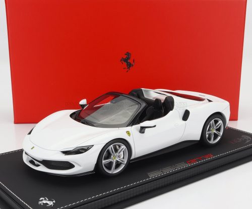 Bbr-Models - FERRARI 296 GTS SPIDER 2022 - CON VETRINA - WITH SHOWCASE BIANCO CERVINO - WHITE