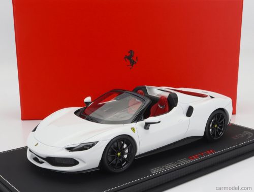 Bbr-Models - Ferrari 296 Gts Spider 2022 - Con Vetrina - With Showcase Bianco Cervino - White