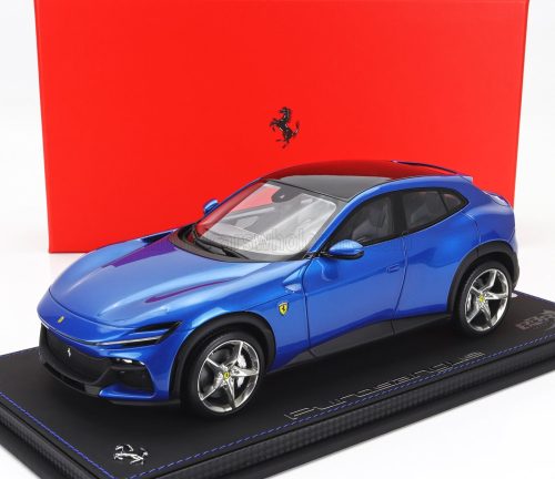 Bbr-Models - FERRARI PUROSANGUE SUV 2022 - CON VETRINA - WITH SHOWCASE BLU CORSA - BLUE MET