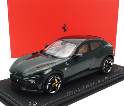 Bbr-Models - FERRARI PUROSANGUE SUV 2022 - CON VETRINA - WITH SHOWCASE VERDE - BRITISH RACING GREEN