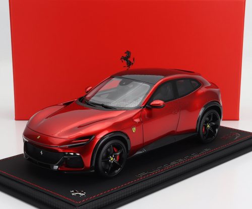 Bbr-Models - FERRARI PUROSANGUE SUV 2022 - CON VETRINA - WITH SHOWCASE ROSSO MAGMA - RED MET