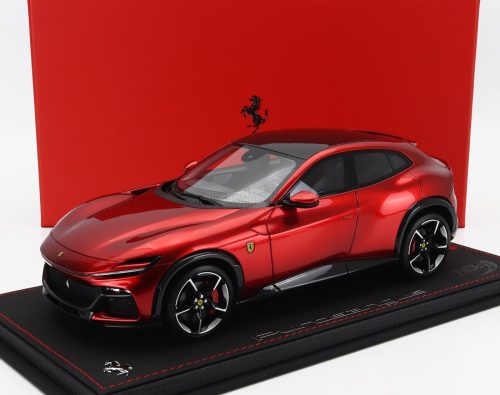 Bbr-Models - FERRARI PUROSANGUE SUV 2022 - CON VETRINA - WITH SHOWCASE ROSSO MAGMA - RED MET