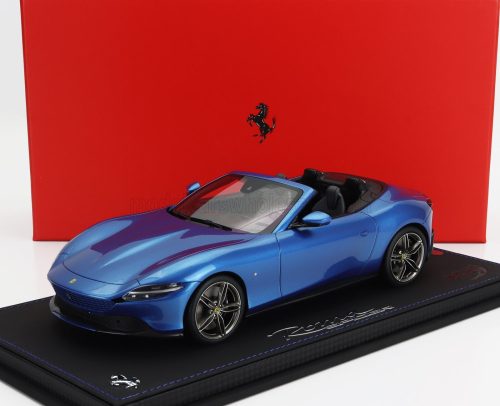 Bbr-Models - FERRARI ROMA SPIDER OPEN 2020 - CON VETRINA - WITH SHOWCASE BLU CORSA - BLUE MET