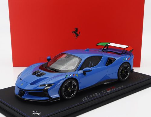 Bbr-Models - FERRARI SF90 XX STRADALE 2024 - CON VETRINA - WITH SHOWCASE BLU FRANCIA - BLUE BLACK