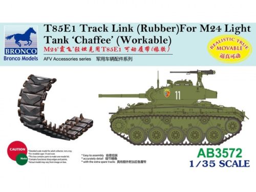 Bronco Models - T85E1 Track Link (Rubber Type) For M24 Light Tank Chaffee (Workable