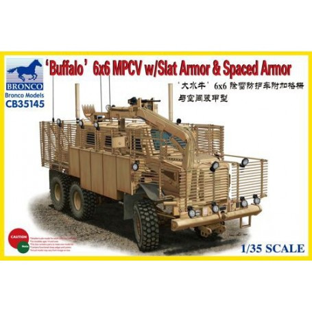 Bronco Models - BUFFALO 6x6 MPCV w/Slat Armor & Spaced Armor Version