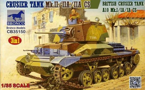 Bronco Models - Crusier Tank Mk.II/IIA/IIA CS British Crusier Tank A10 Mk.I/IA/IA (3in1)