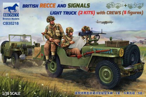 Bronco Models - BRITISH RECCE AND SIGNALS LIGHT TRUCK (2 KITS ) with CREWS