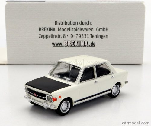 Brekina Plast - Fiat 128 1969 White Black