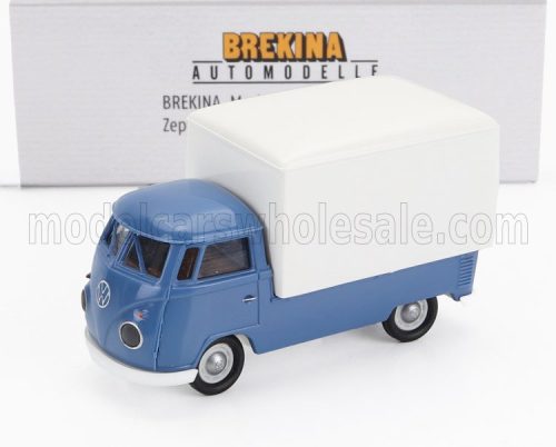 Brekina - VOLKSWAGEN T1b PICK-UP TELONATO 1960 BLUE WHITE