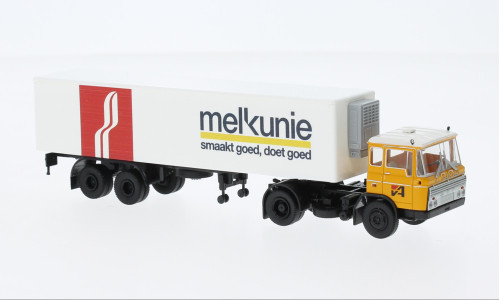 Brekina - Brekina, DAF FT 2600 Kühlkoffer-SZ, 1962, van Amerongen - Melkunie, 1:87