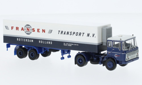 Brekina - Brekina, DAF FT 2600 Kühlkoffer-SZ, 1962, Fransen, 1:87